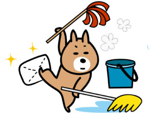 犬とお掃除