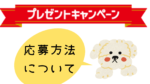 犬用グッズのプレゼントキャンペーンの応募方法